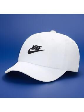 Unisex Child Nike Logo Swoosh Cap Adjustable Hat White 4-7